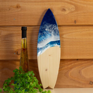 Surfplank - resin art Diepblauw