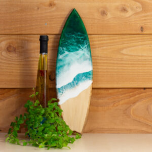 Surfplank - resin art Diepgroen